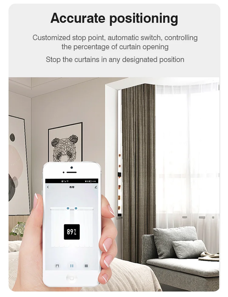 Tysh Smart Home Customizable Motorized Curtain System Remote Control ...