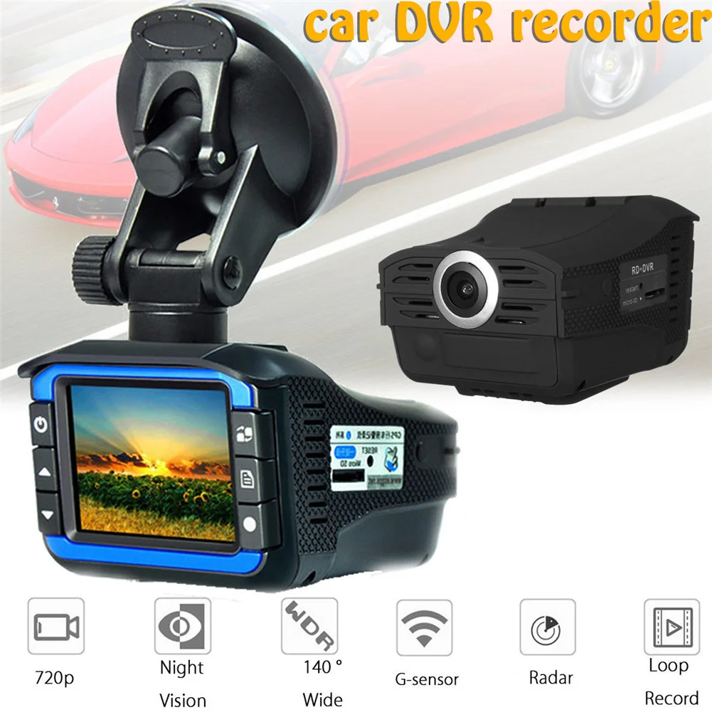 Manufacturer 2in1 Radar Detector Dashcam 2inch Recorder 1080p Speed