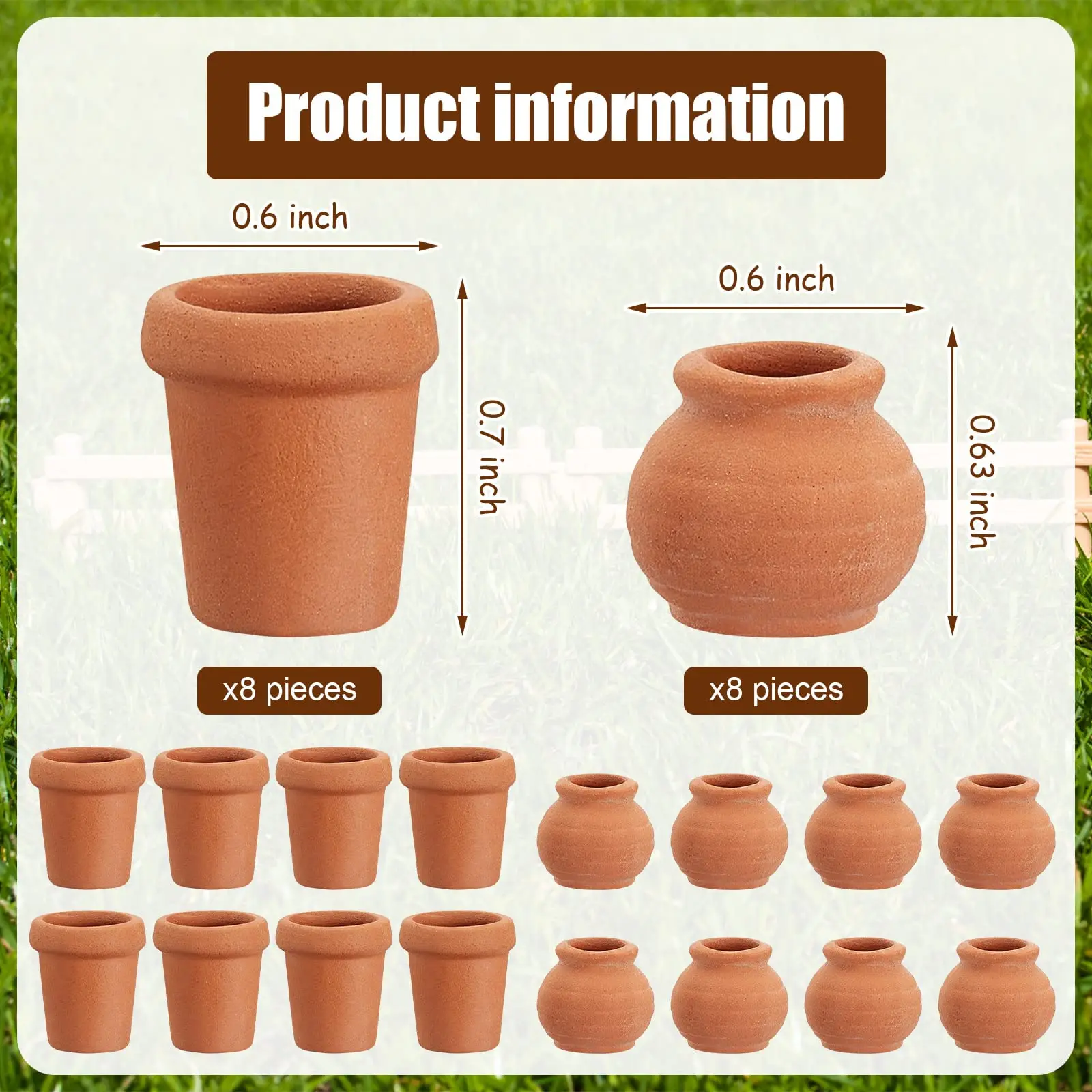 Oem Odm Small Mini Tiny 0.6 Inch Terracotta Clay Pot For Crafts Doll