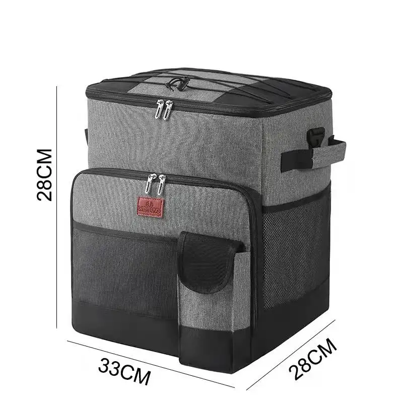 Insulated Rolling Cooler Backpack Bag with Wheels Foldable Trolley Cooler Bag Wheeled Soft Cooler