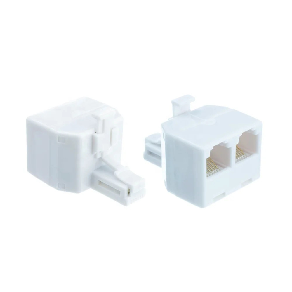 Telephone 6P6C RJ12 Modular Double Adaptor|