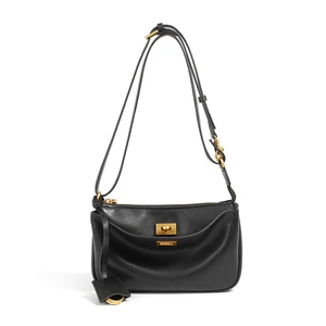 2026 Retro Style Genuine Leather Underarm Shoulder Bags Fashionable Women's Side Bag Portable Cross Messenger Bags for Ladies