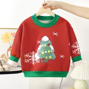 Thick and warm Christmas sweaters for boys and girls in autumn and winter for children