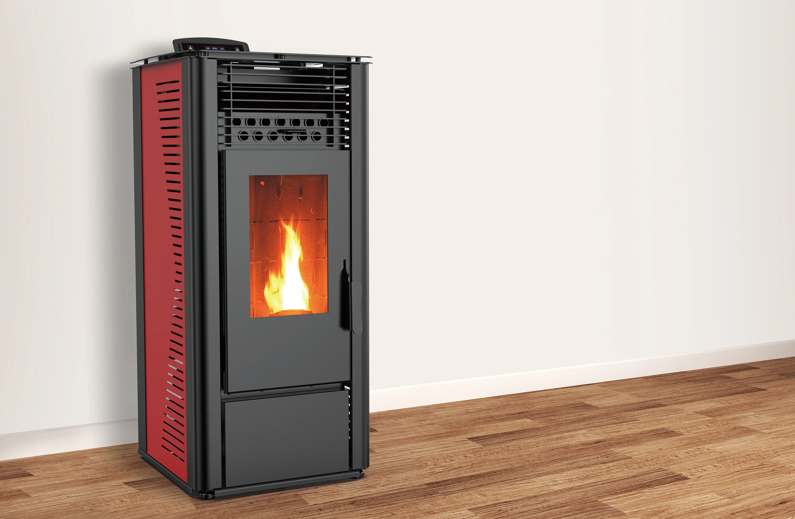 Km1009a European Standard 10kw Automatic Feeding Pellet Fireplace
