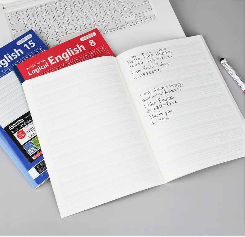 Недорогая китайская тетрадь для упражнений на английском языке с 4 линиями заказ учеников