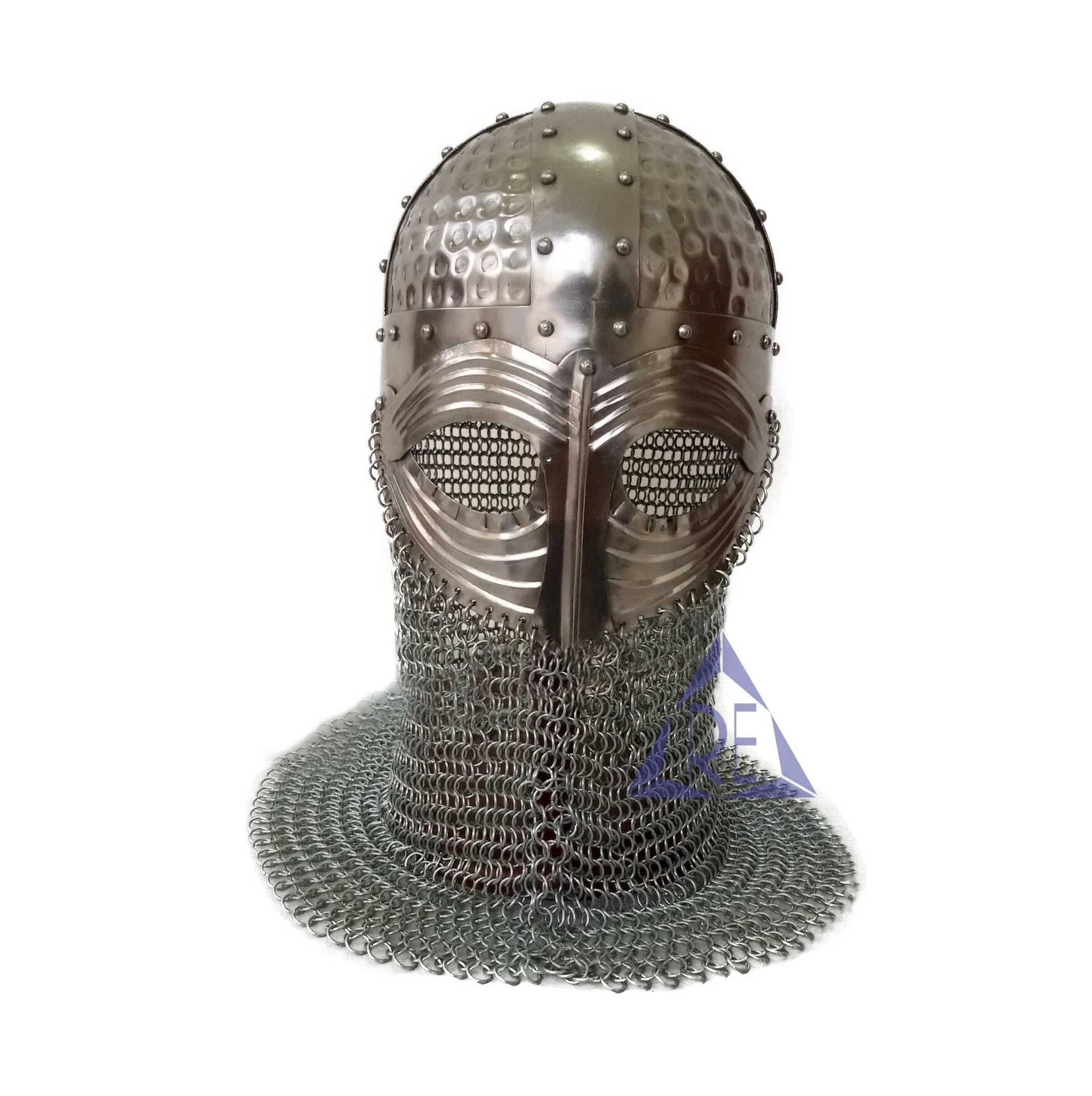 Viking Mask Helmet with Chain Mail Medieval Armor Role Play Costume Helmet gift 