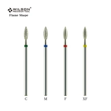 2.7mm Flame Shape Bits Diamond Bits Best-sale Nail Beauty Tool for Quickly Smoothing the Cuticle Area Popular Diamond Nail Bits