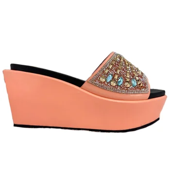 8cm Wholesale Women Party Shoes High Quality High Heels Platform with Diamonds Decoration