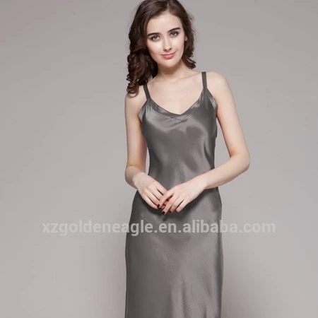 Semplice Ed Elegante Reale Camicia Da Notte Di Seta In Grigio Buy Lungo Di Seta Camicie Da Notte A Buon Mercato Camicia Da Notte Di Seta 100 Seta Chemise Camicia Da Notte Product