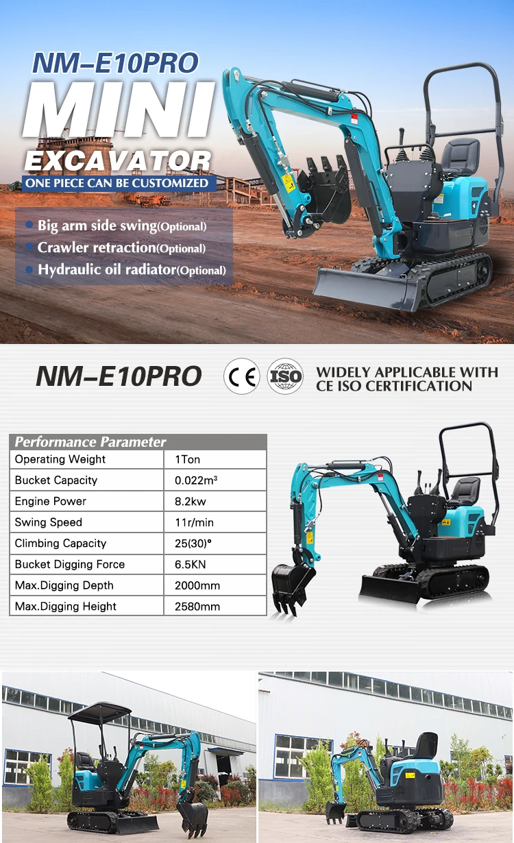 Free Shipping Euro 5 EPA Engine Mini Excavator for Farm & Garden