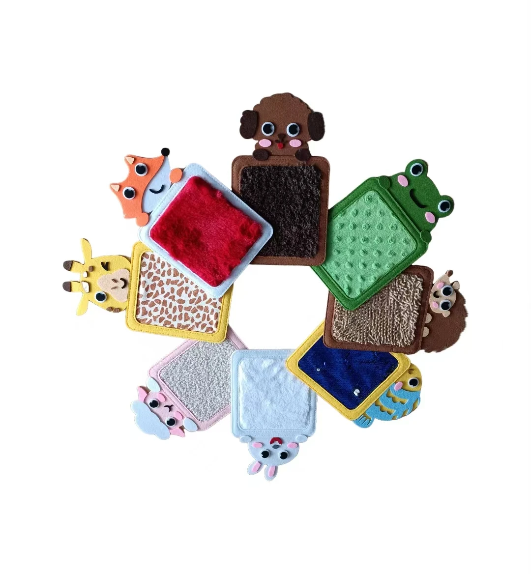 Детские сенсорные коврики для животных 8 различных текстур раннего сенсорного упражнения игрушки детей