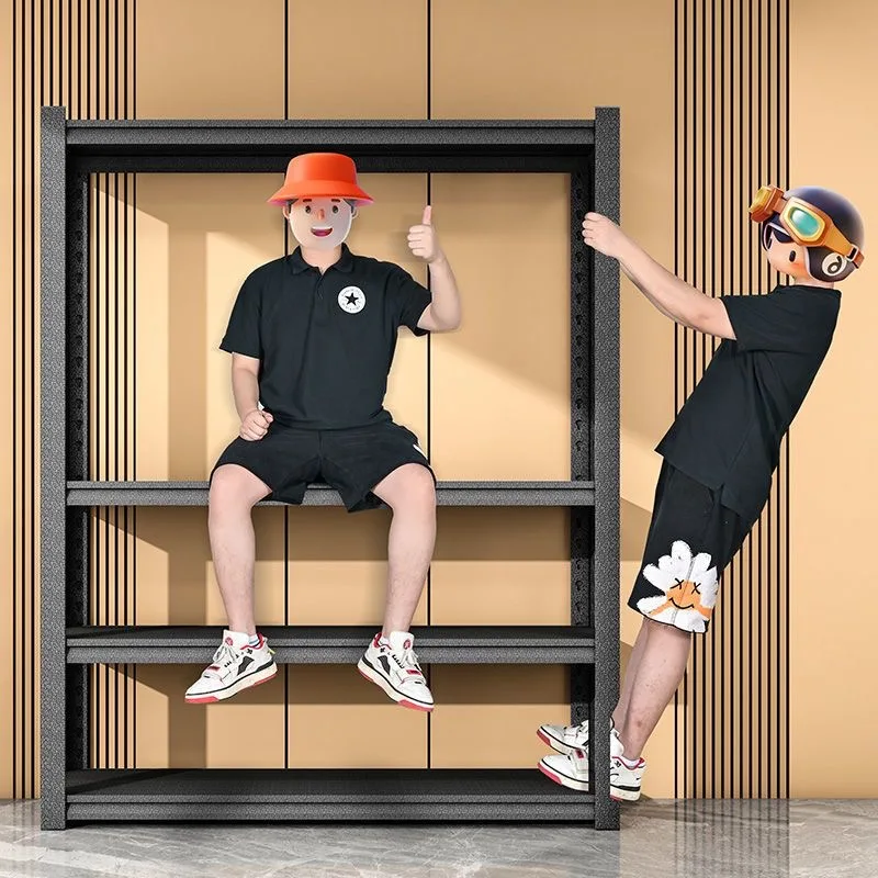 Freestanding Steel Shelves with Multi-Tier Adjustable Design for Medium Duty Use