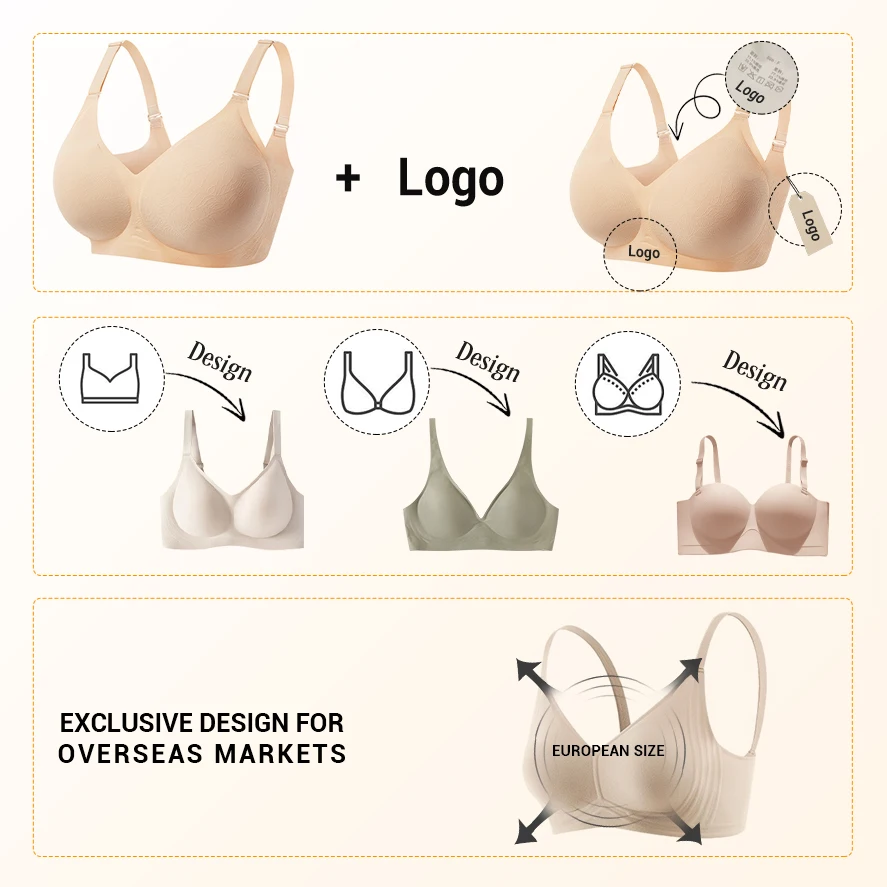 Women's Deep V Sleep Bralette Non-Marking Soft Jelly Strip Support Breathable Push-Up Thin Cup Ladies Girls Bra