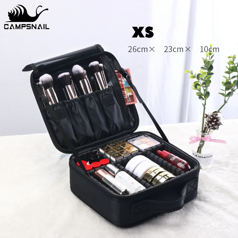 Campsnail Makeup Bag Cosmetic Unfitted Vanity Cases Travel Beauty Box 