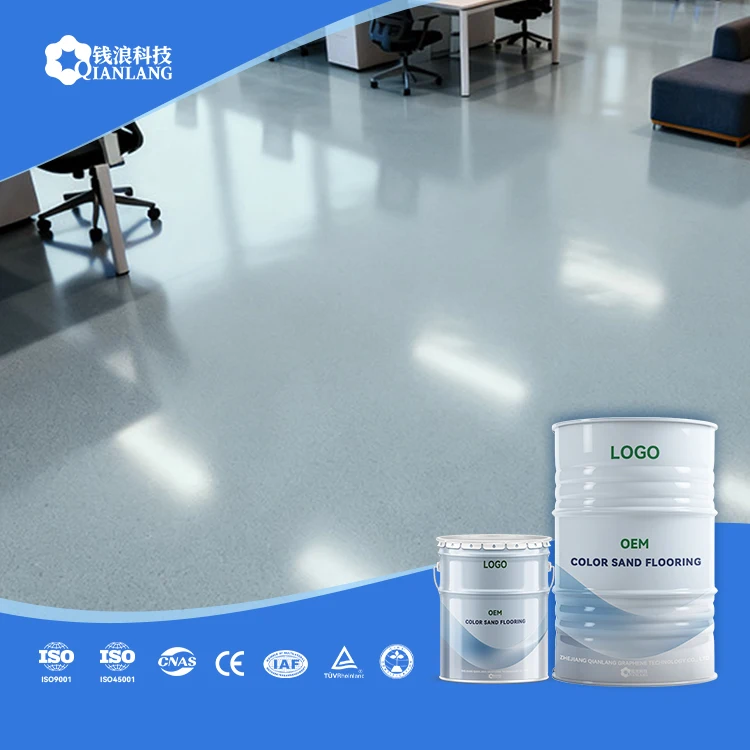 ODM/OEM Self-Leveling Marble Effect Epoxy Floor Coating Wear-Resistant Durable Floor Coating Colored Sand Epoxy Floor Coating