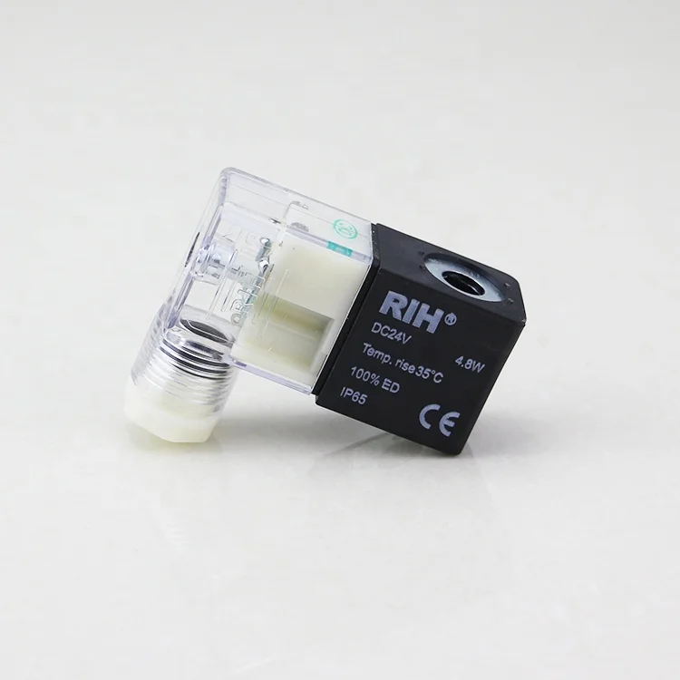110/210 Series Line-socket Plug Led Lamp Indicator DC Volt Connector Valve Solenoid Coils Mini Solenoid Valve