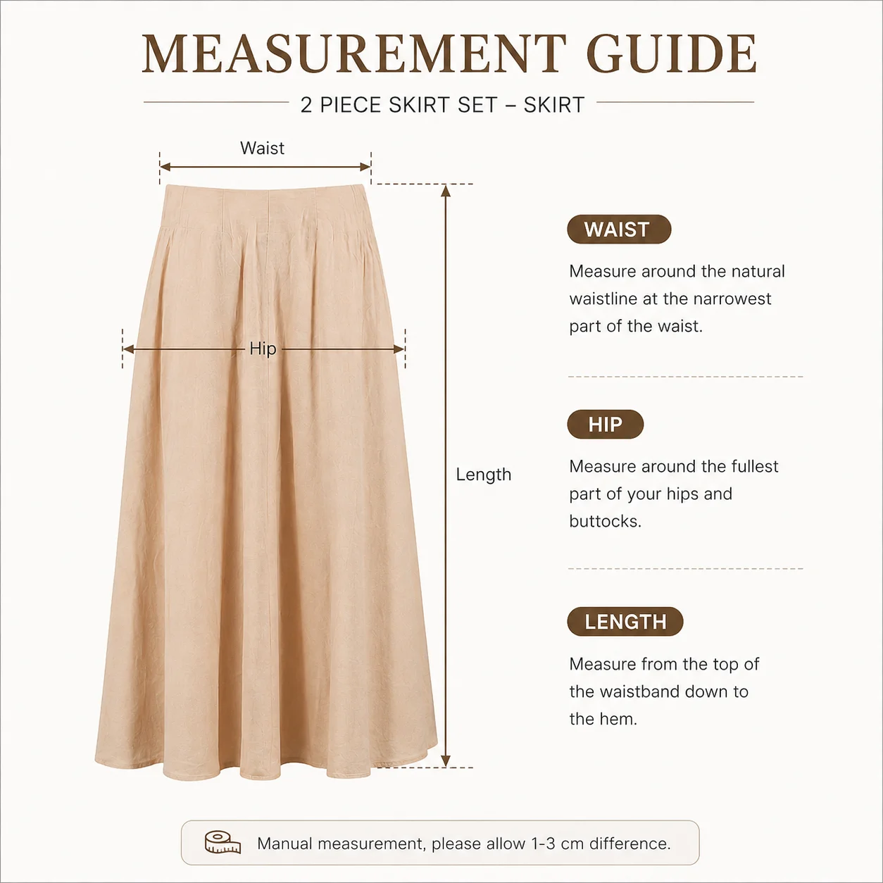 Size measurements