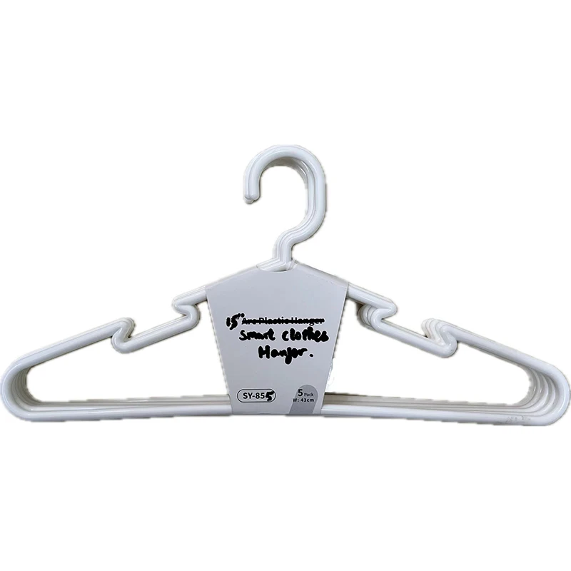 SOLELY SY855 15 Inch 38.5cm Wrinkle-Free Non-Slip Plastic Hanger with Windproof Skirt Hook for Clothing Storage Wardrobe Balcony