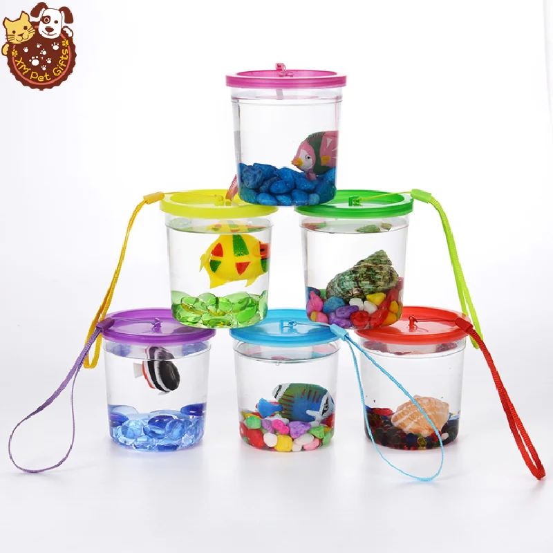 Small Size Plastic Betta Fish Tank Betta Fish Cup With Lid
