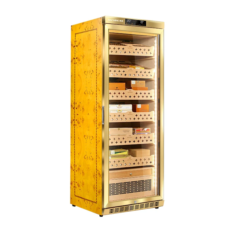 Accurate Humidity and Temperature Cigar Showcase MON2800A Raching Cigar Humidor