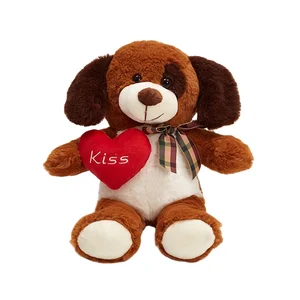 Happy Mother's Day Soft Plush Stuffed Animal Gifts PP Cotton Filled with Red Heart for Birthday Celebrations