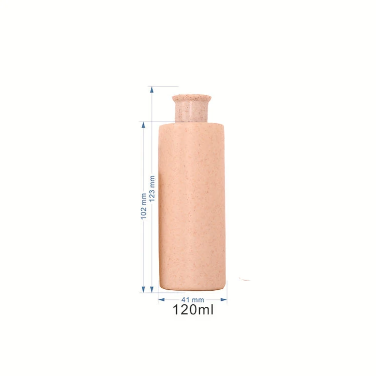 30ml 100ml Shampoo and Conditioner Bottles Luxury Wholesale Wheat Straw Recyclable Biodegradable Food Container for Shower Gel