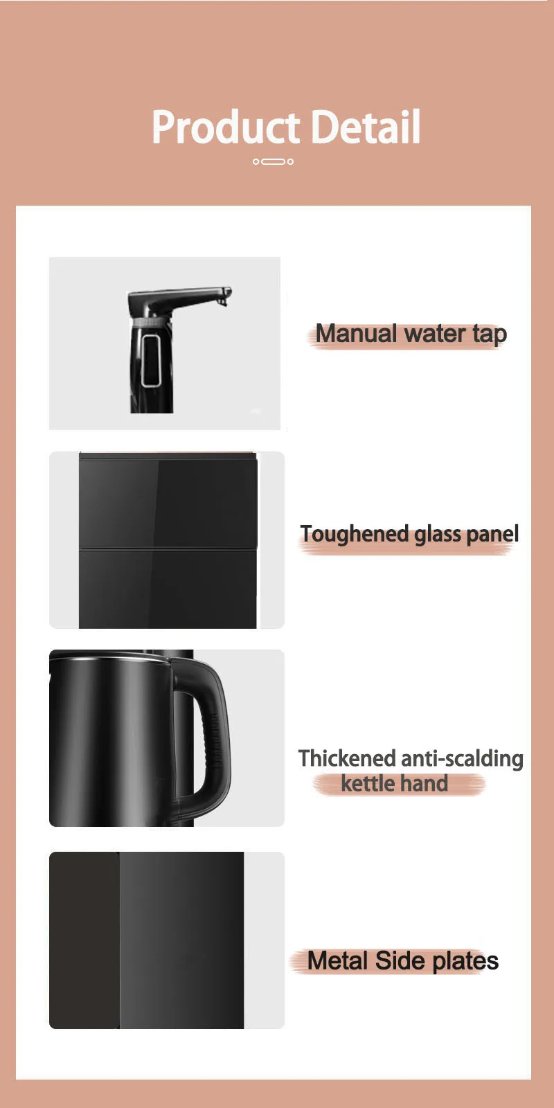 Automatic Smart Water Dispenser Tea Bar machine Cold/Hot/Warm Remote  Control 55degree Insulation Electric Kettle 13gears