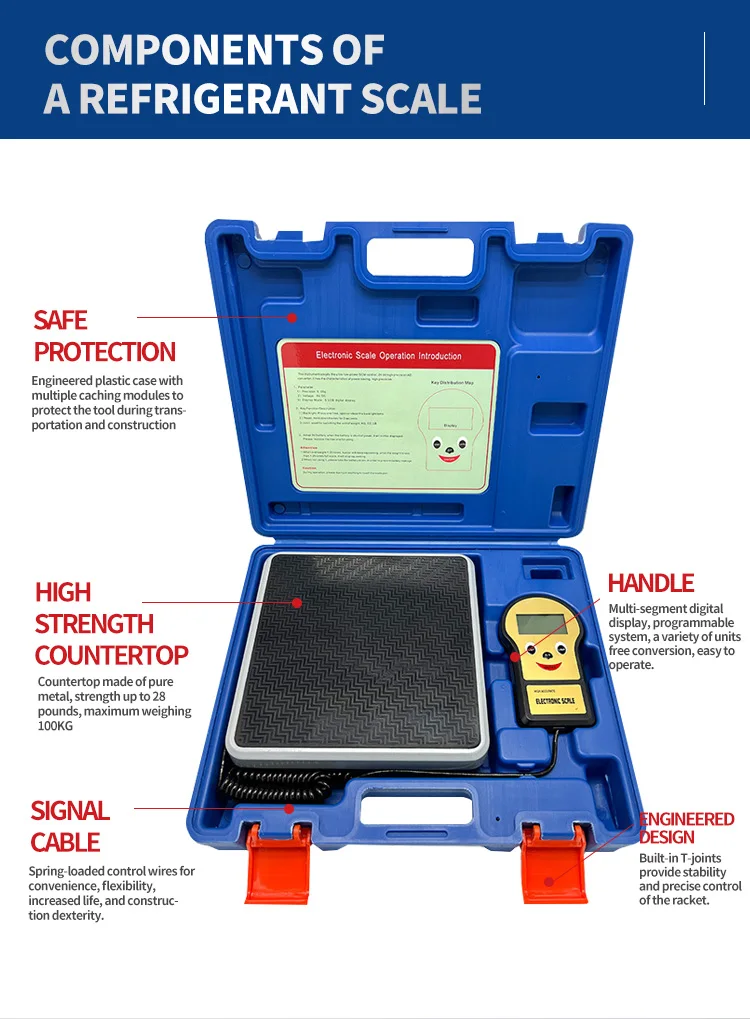 Refrigerant Charging Scale Freon Liquid Scale Digital Electronic