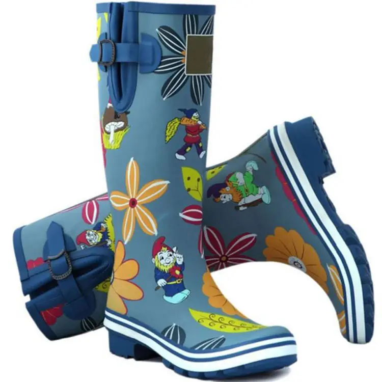 Bottes De Pluie Femme Mi-Mollet - Imprimées, Imperméables En Caoutchouc