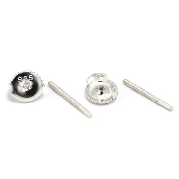 Hot Sale Screw Earring Backs 925 Sterling Silver Screw On Earring Backs  Replacements Stud Screw Back Earring Findings - Buy Screw Back Earring