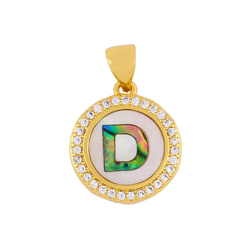 Z Shell Letter Initial Necklace Pendant 