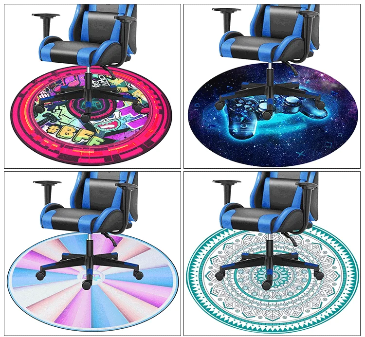 Non-slip Pvc E-sport Chair Mat Floor Protector Custom Gaming Computer Chair Floor Mat manufacture