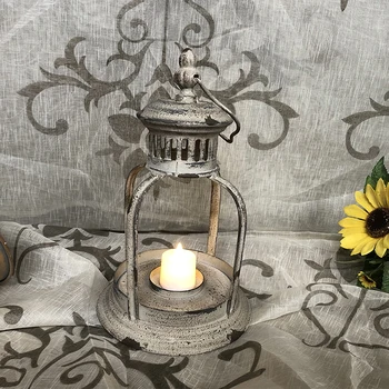 Antique Metal Iron Rustic Vintage Lantern French Country Home Decor ...