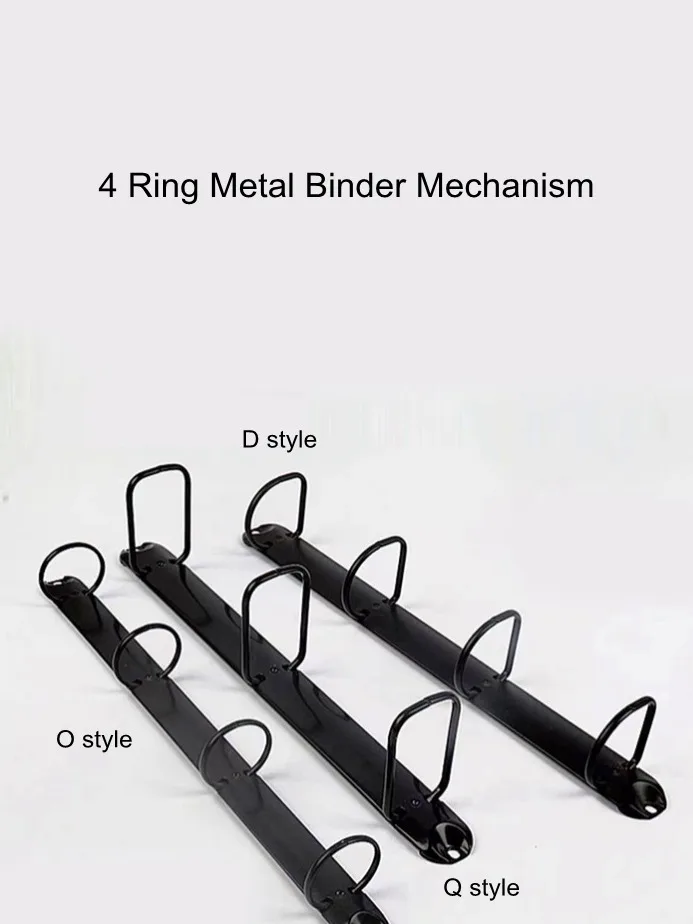 Plating Matte Black Metal 2 4 3 Hole Ring Binder Mechanism For File