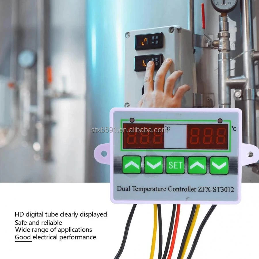 St3012 Dual Temperature Controller Digital Thermostat Incubator Control