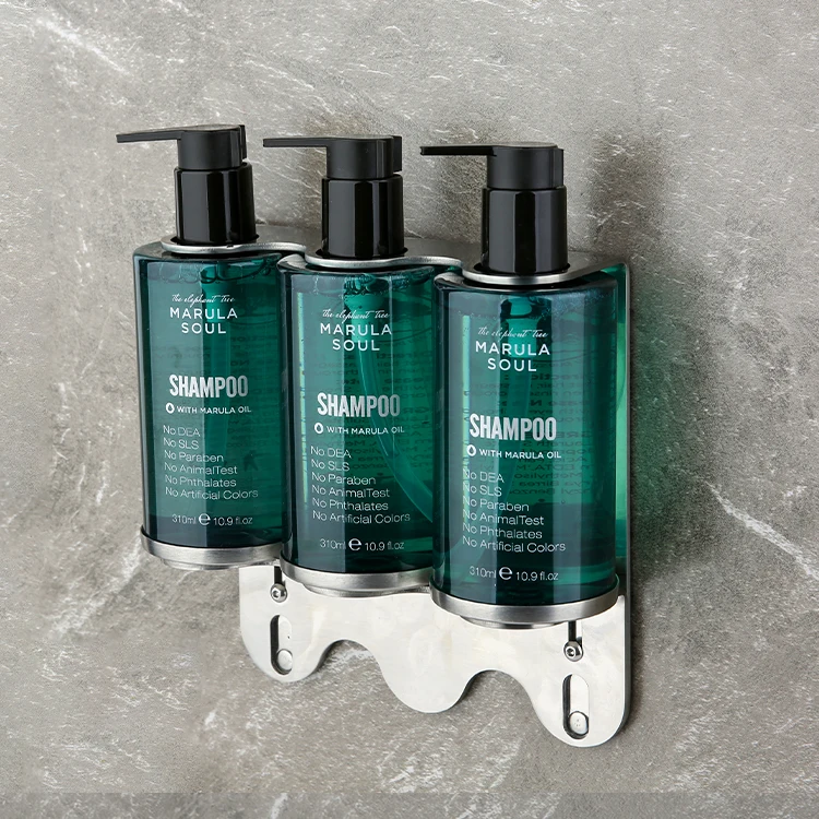 Shampoo Conditioner Body Wash lotion Liquid Soap Bottles Stainless Steel  Holder Wall Mounted Dispenser Bracket from China Manufacturer - Yangzhou  Ecoway Hotel Supply Co., Ltd.