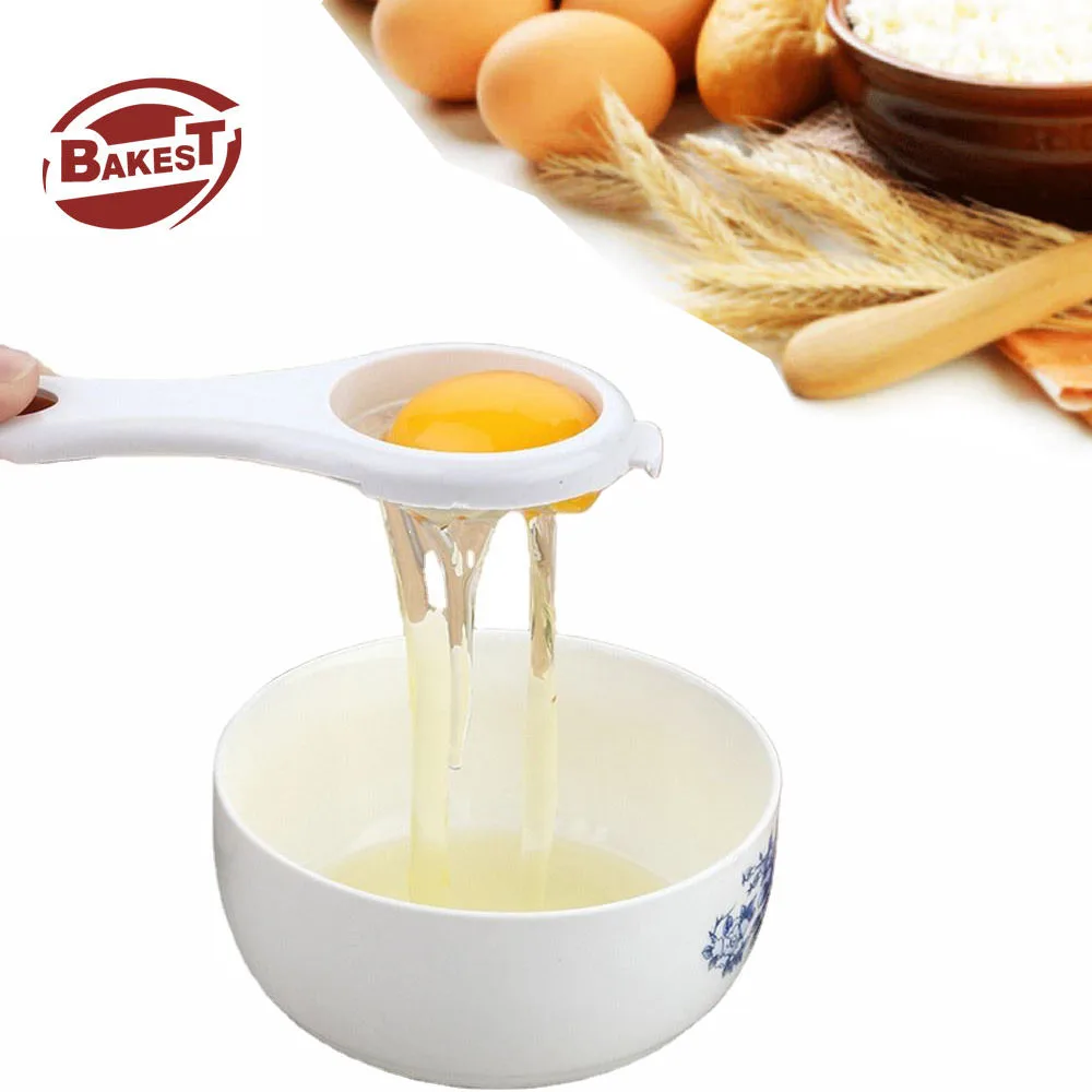 Bakest Cheap Plastic Egg Separator Kitchen Food-grade Gadgets Tool Mini White Filter Egg Yolk Divider