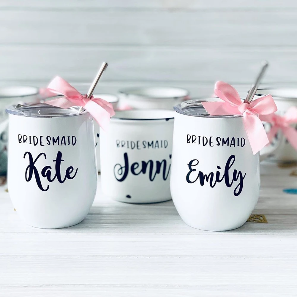 Bridesmaid Gifts Personalized Wedding Tumbler Custom Bridesmaid