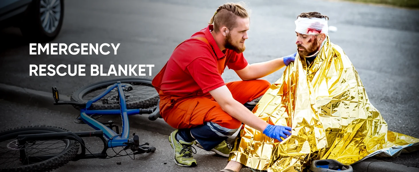 Hot Selling Thermal Emergency Blanket 12 Pack First Aid Rescue Blanket For Survival In Wild