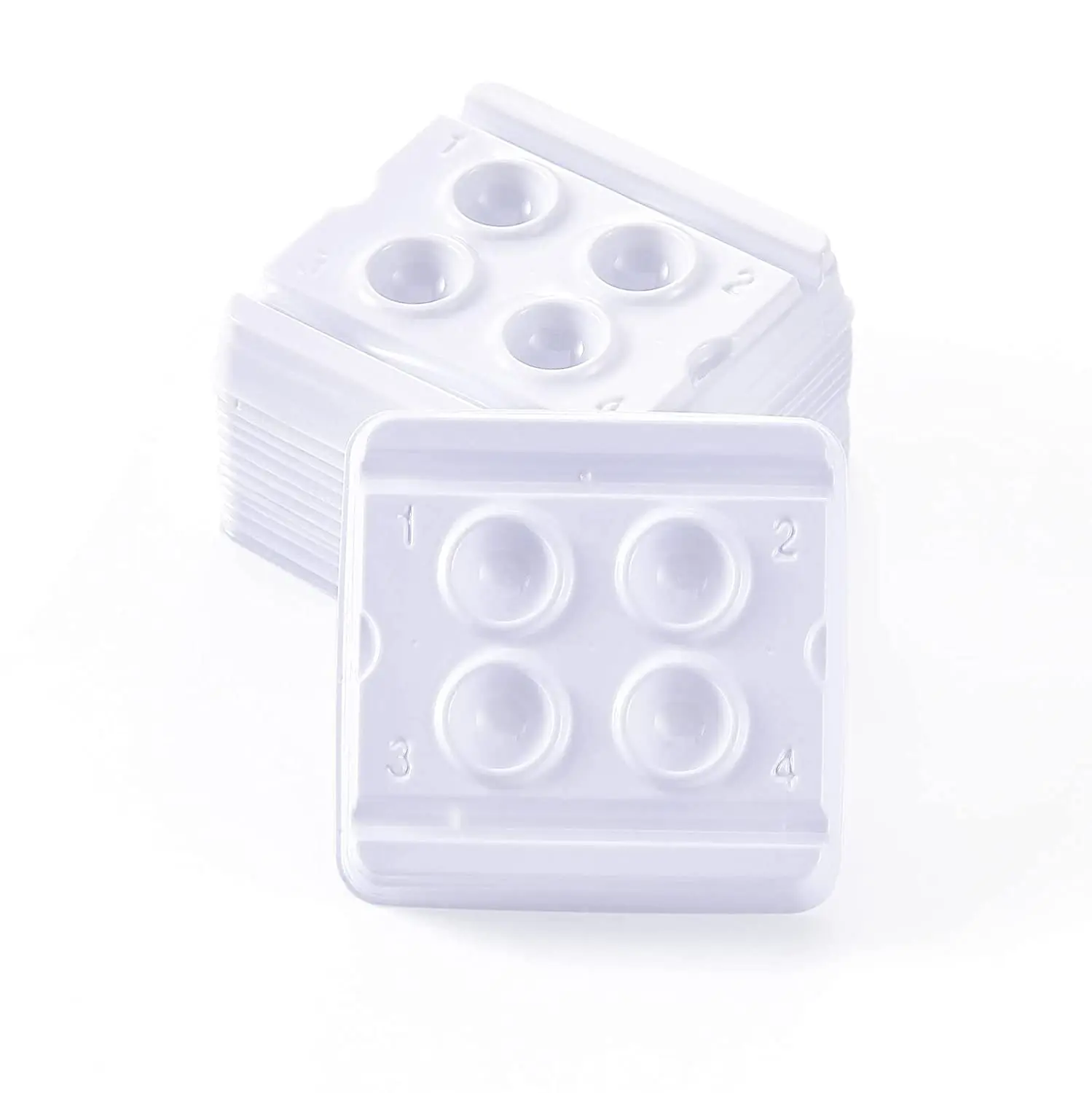 Dental Materials Blending Wells 2/4 Wells Disposable Mixing Trays ECO-Friendly Plastic Dental Mixing Wells