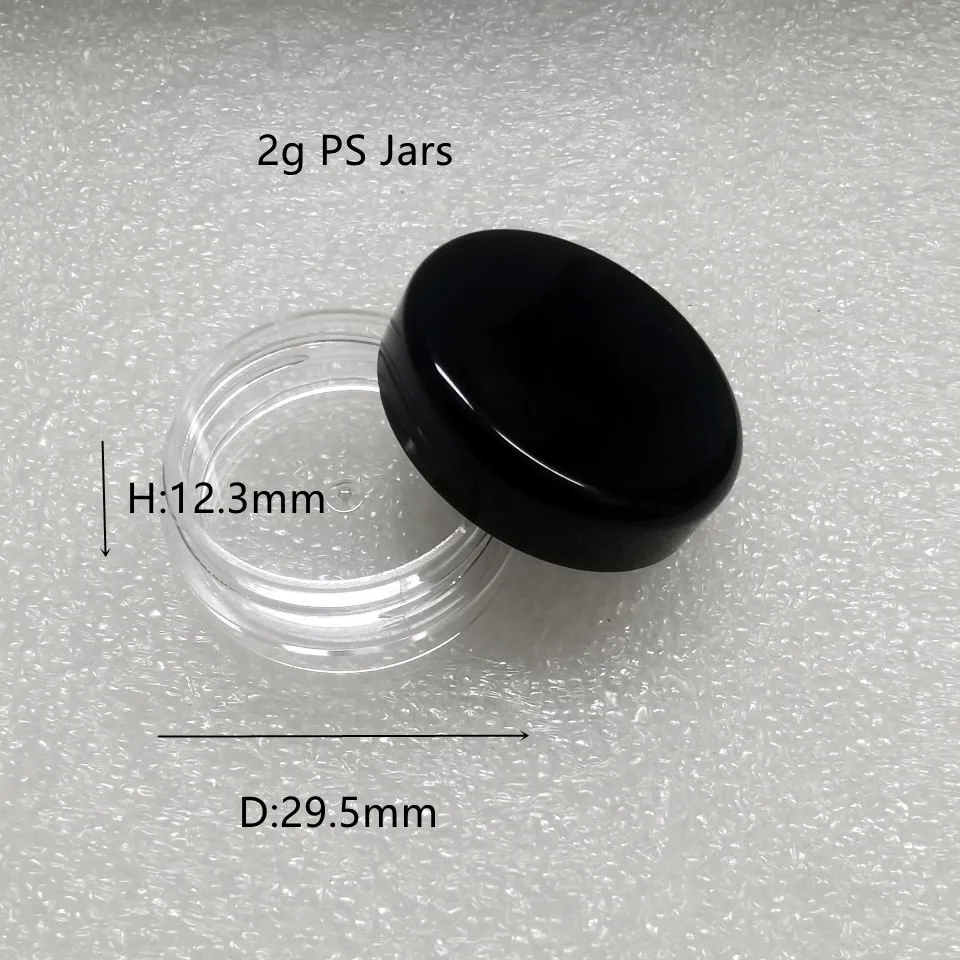 2ml 2g PS Clear Round Mini Cosmetic Colorful Sample Cream Container Lotion Jar with Lids Eye Cream Plastic Lipstick Containers