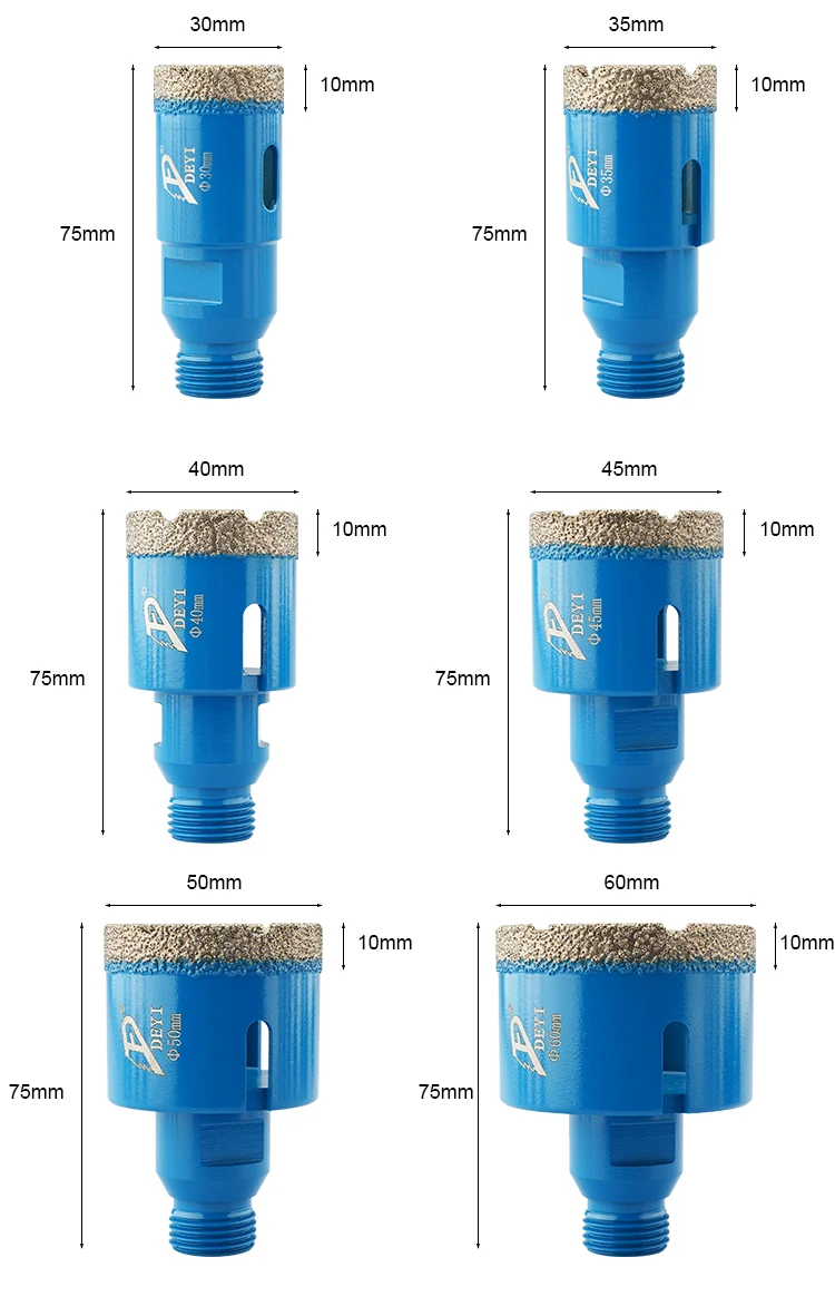 product high quality vacuum brazed diamond hole saw porcelain tile ceramic marble diamond core drilling bits-16