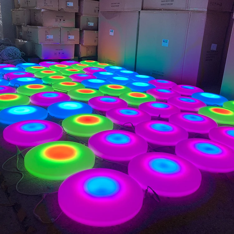 New Design Waterpoof IP67  16 Colors RGB Interactive Led Dance Floor Tiles for Sale