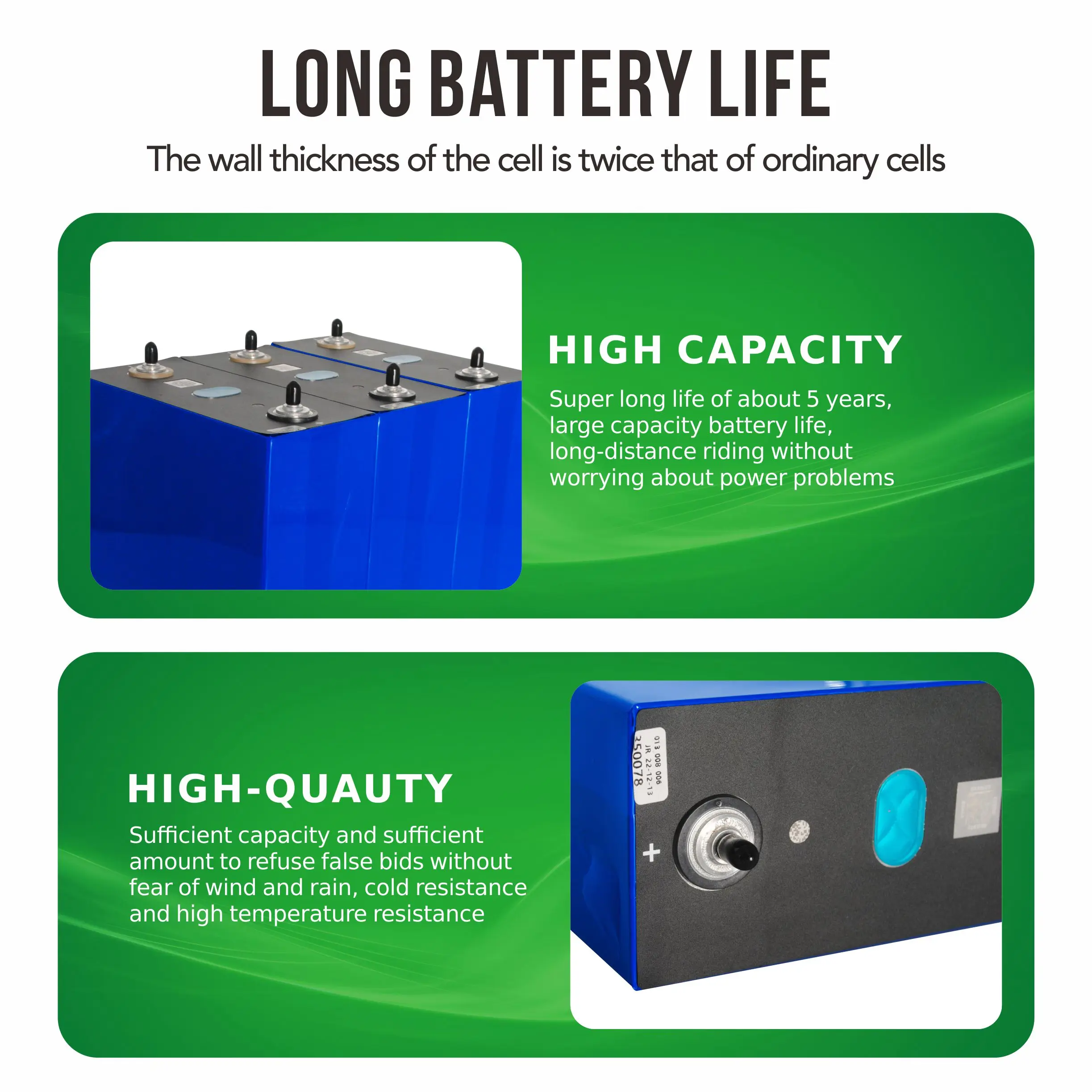 Eu Warehouse Lifepo4 Batteries Lithium 32v 26ah 50ah 72ah 100ah 120ah Electric Battery Energy 