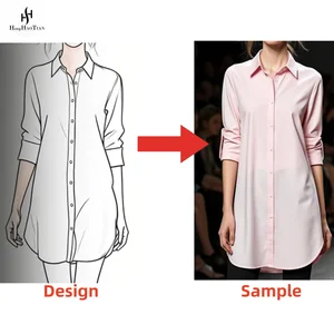Custom OEM ODM High End Quality Long Women's Blouses and Tops for Office Casual Summer Woven Shirts