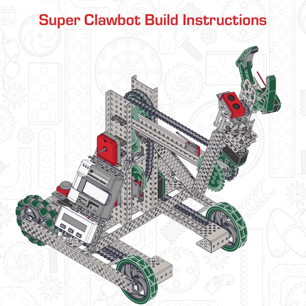 VEX EDR V4 Robotics Super Clawbot Build Kit for Educational Coding
