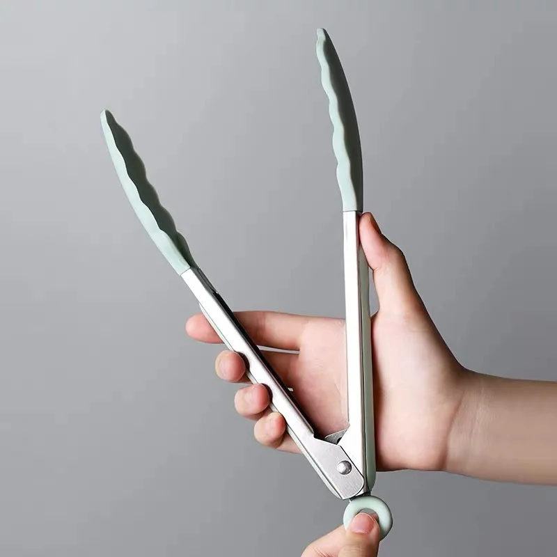 Неприлипающие термостойкие щипцы мини-щипцы с силиконовыми наконечниками 7-дюймовые кухонные