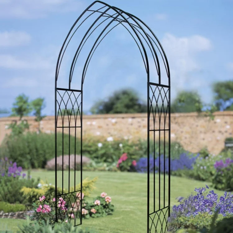 Alibaba.com: Wrought iron gate with moon design and metal top arbour ...