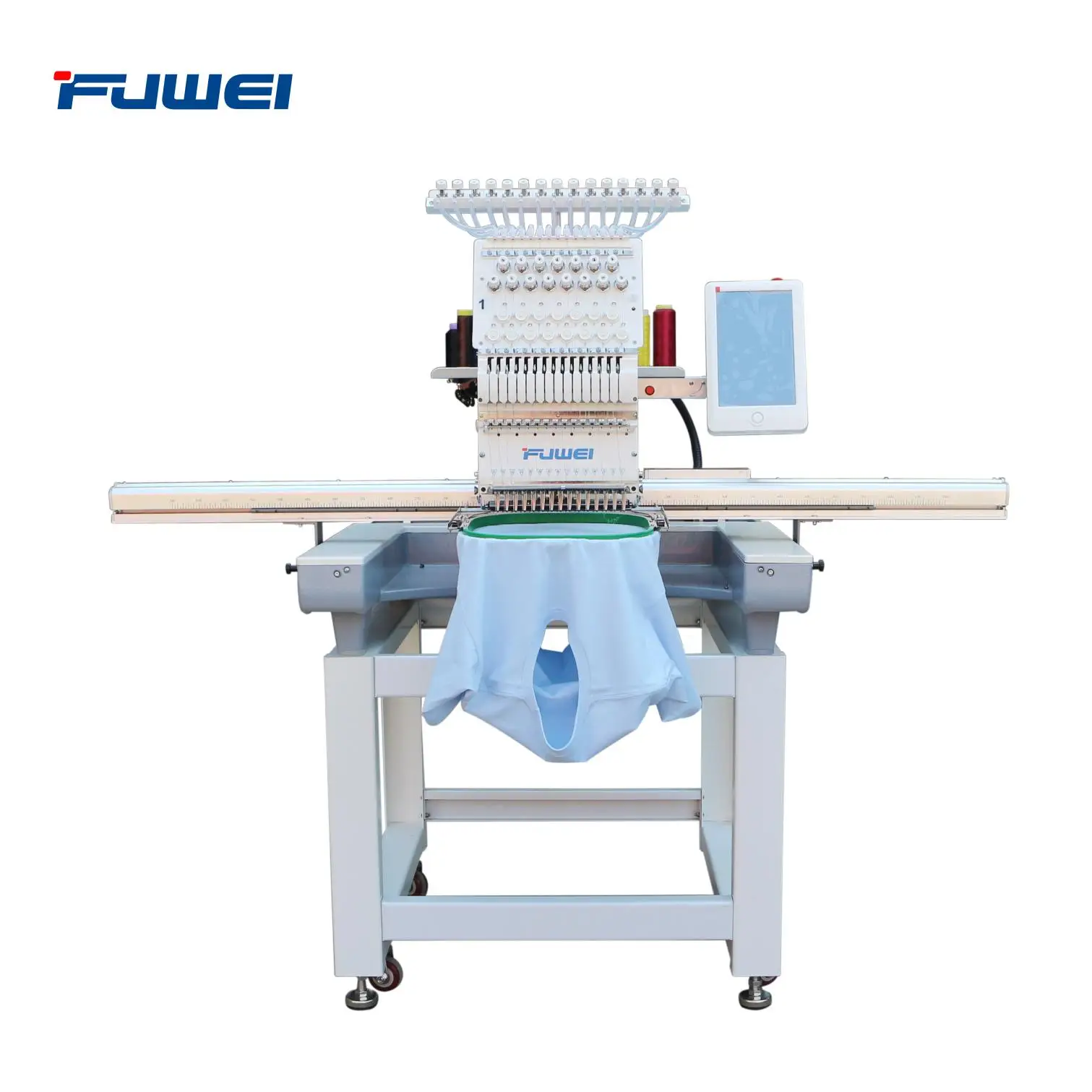 Fuwei 15 Needles Super Large Format 500*1200mm Computerized Embroidery Machine Single Head for Big Lun Pictures