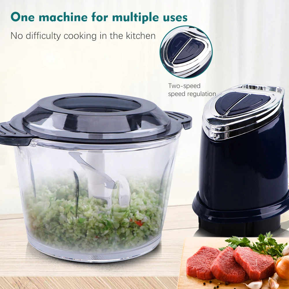 HOMEASY Meat Grinder Electric, Food Processor 2L Stainless Steel Meat